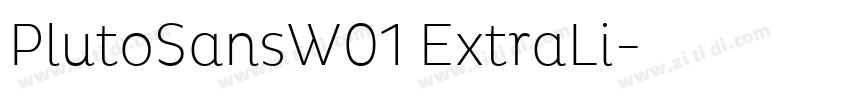 PlutoSansW01 ExtraLi字体转换